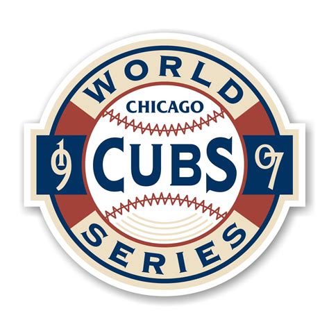 Chicago Cubs Vintage World Series 1907 Precision Cut Decal / Sticker