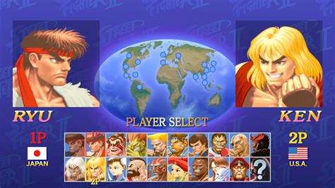 Street Fighter 2 Character Select Screen