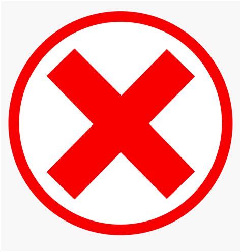 Red Cross Red Circle And Cross Clipart Free To Use - Check And X Png ...