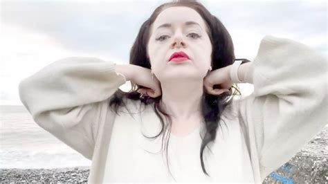 Hot Mistress Lara Is Playing With Her Big Natural Tits At The Beach Xhamster