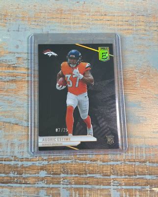 2024 Panini Donruss Elite 119 Audric Estime RC BLACK HOLO 07 25