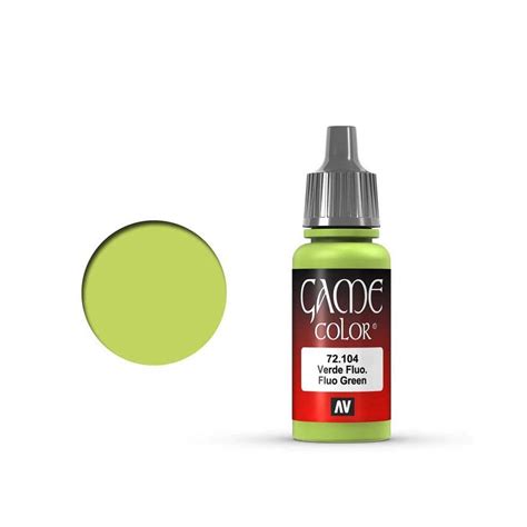 Vallejo Val72104 17ml Fluo Green Game Color 72104