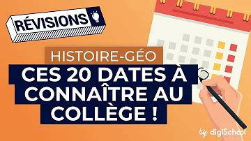 Quelles sont les dates à connaître pour le brevet en histoire