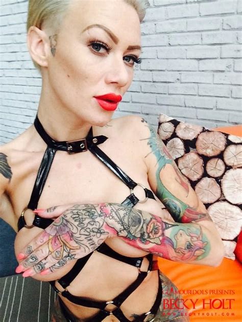 Punk Babe Becky Holt Shows Off Her Tattooed Body In Leather Straps Porn Pictures XXX Photos