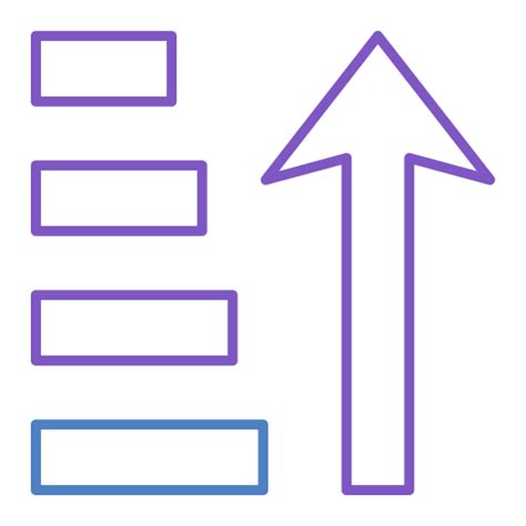 sort ascending generic simple colors icon