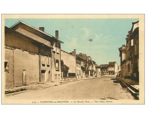 Carte Postale Ancienne 55 VARENNES EN ARGONNE Grande Rue Cartes