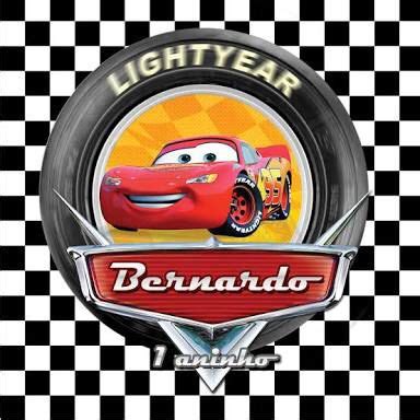 The Logo For Disney Cars Movie Is Shown On A Checkered Background