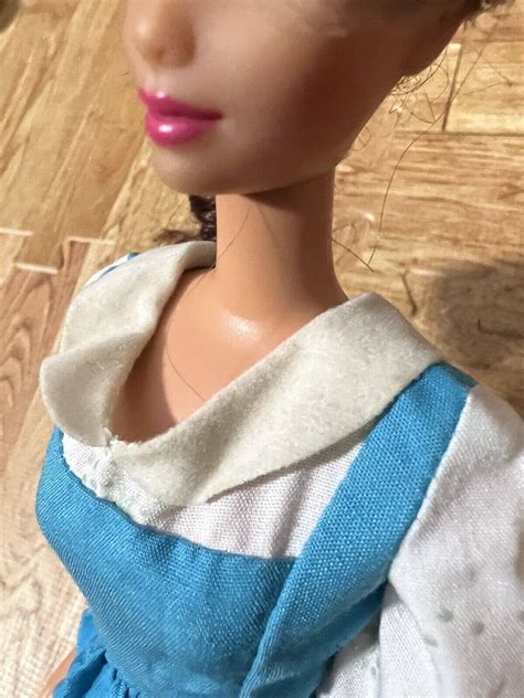 Vtg 90s Mattel Disney Beauty And The Beast Belle Doll Brunette Etsy