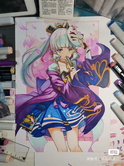Genshin Impact Kamisato Ayaka Hot Sexy Hand Drawing Owen S Collections
