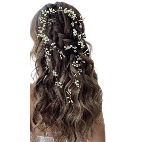 Delicate Pearls Headpieces Bridal Hairpieces Wedding Hair Vine Party