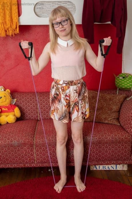 Amateur Girl In Glasses Sofia Strips And Stretches Her Hairy Pussy Lips CoedCherry