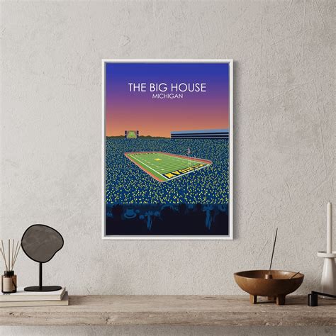 The Big House Poster University Of Michigan College Football Stadium