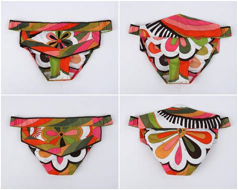 Emilio Pucci C S Multicolor Floral Op Art Piece Bikini Bathing Swimsuit For Sale At Stdibs