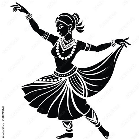 Silhouette Vector Image Bharatanatyam A South Indian Classical Dance