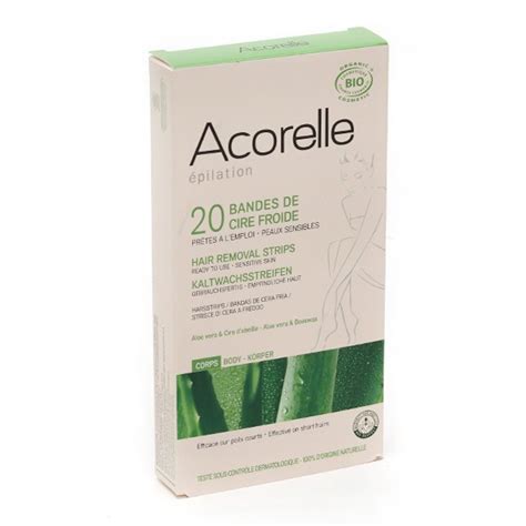 Acorelle Cire Froide Bio Corps En Bandes Pilation Peau Sensible