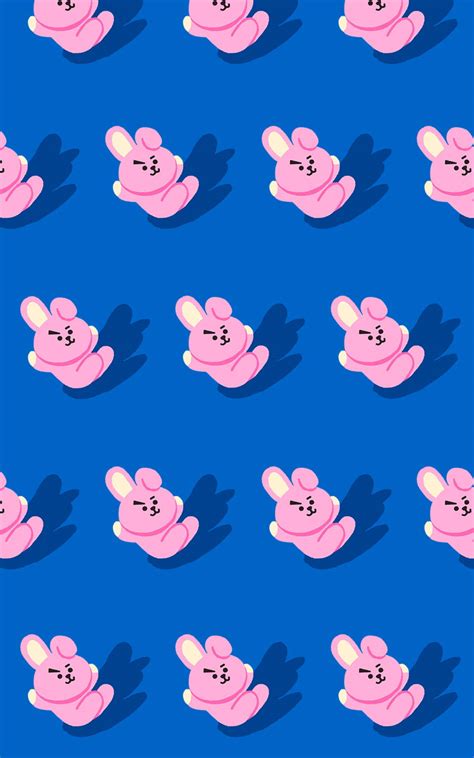 Download Bts Bt21 Cooky Pattern Wallpaper