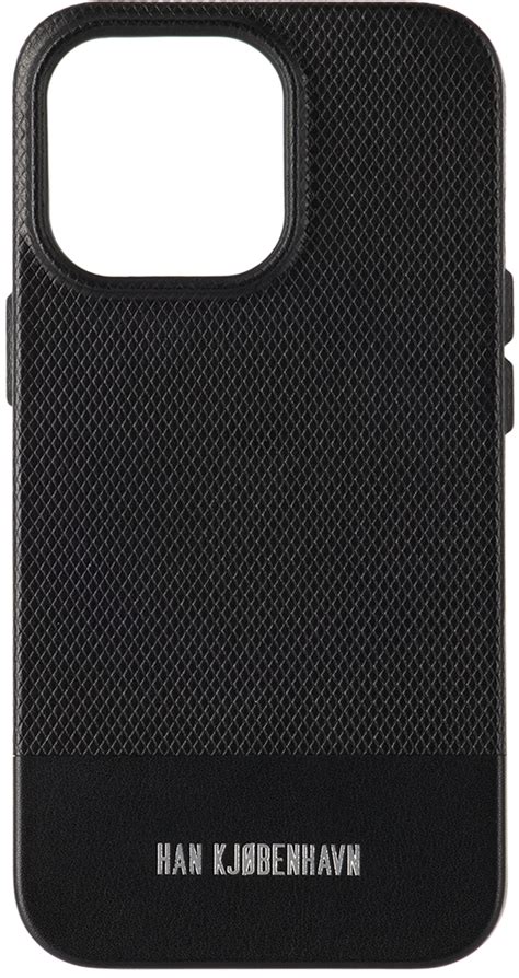 Black Leather IPhone 13 Pro Case By Han Kjobenhavn On Sale