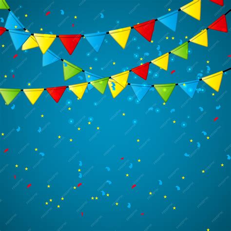 Premium Vector | Colorful Party Flag Background Illustration.