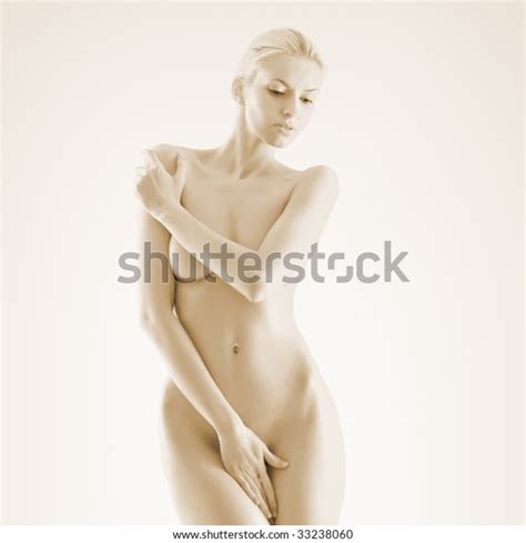 Beautiful Naked Woman Poses Covering Itself Stock Photo Shutterstock