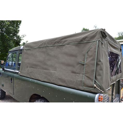 Soft Top Cab Fit No Side Windows Canvas Green For Defender Series