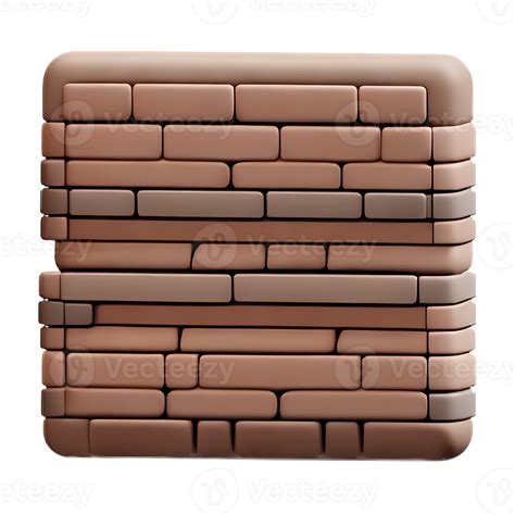 Brick Wall 3d Rendering Icon Illustration 28713080 Png