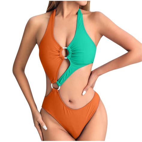 Jamicy Womens One Piece Swimsuits Hot Spring Wear Women One Piece Swimsuit Tummy Control Fashoin