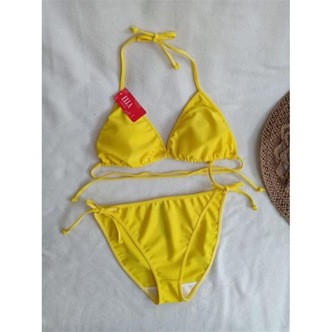Jual Bk R Xo Kuning Bikini Pantai Segitiga Ikat With Foam