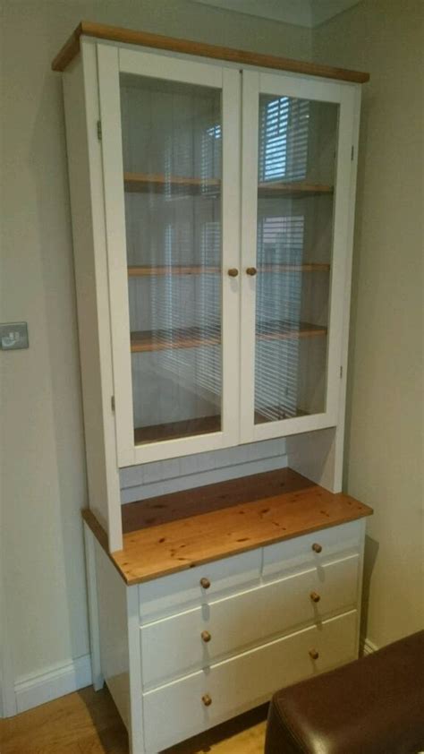 Ikea Visdalen White And Pine Glazed Dresser Unit In Egham Surrey Gumtree