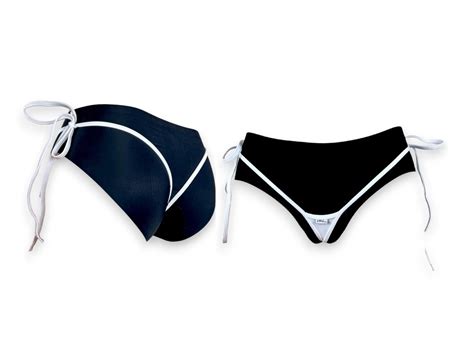 1029 Spandex Micro Thong Bikini Bottom With Adjustable Side Ties