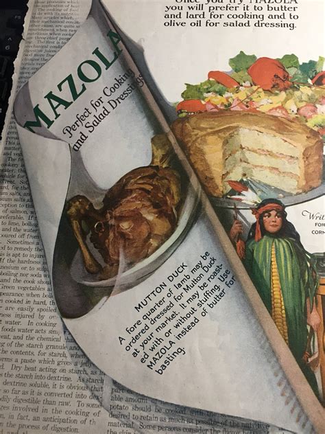 Mazola Ad 10 12 X 13 Original 1921 Full Color Graphics Large Etsy