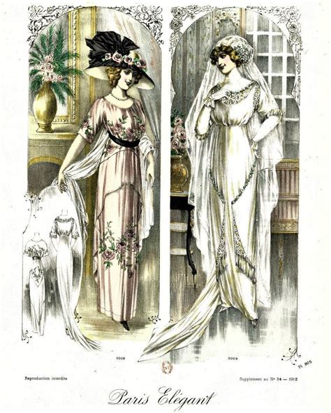 1912 Paris élégant Edwardian fashion 1910 fashion Fashion printables