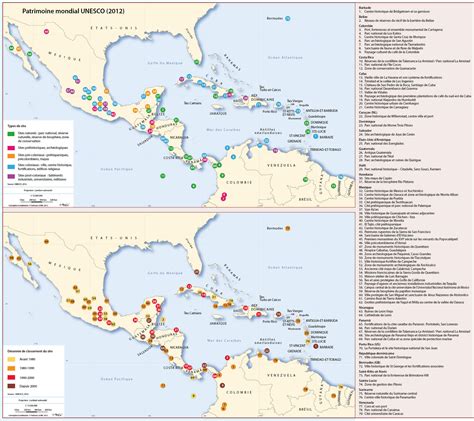 Grande Carte Des Caraïbes Avec Les Pays