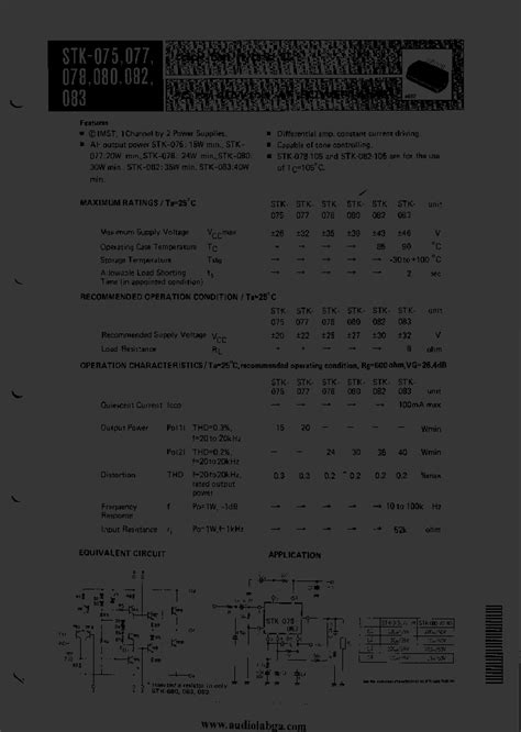 STK-075_44797.PDF Datasheet Download --- IC-ON-LINE