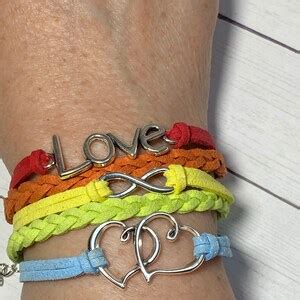 Rainbow Bracelet LGBT Support Gay Pride LGBTQIA Awareness Etsy