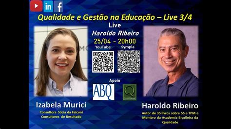 Dia 25 04 Live Qualidade e Gestão na Educação Izabela Murici