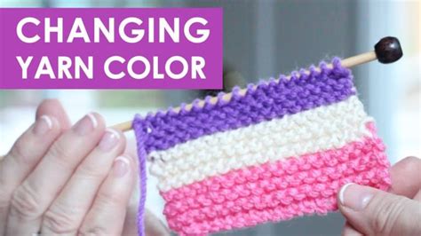 How To Change Yarn Colors While Knitting Beginner Crochet Tutorial