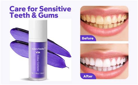 Purple Teeth Whitening Colour Corrector Purple Toothpaste For Teeth