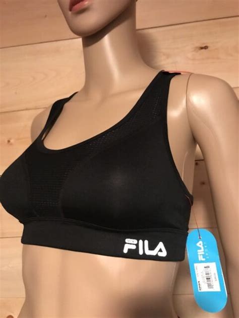 Fila Women Sports Bra Black Xs High Impact Extra Small Racerback Nwt 34 Ebay