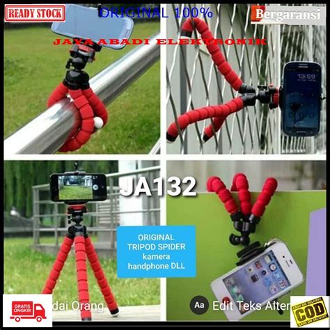 Jual J132 Tripod Spider Mini Holder U Lipat Kaki Tiga Gorila Pod