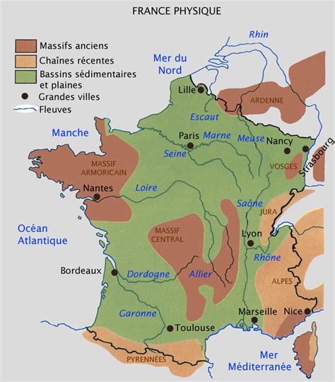 france geographie physique  humaine