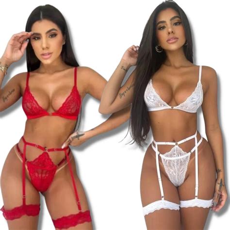 Kit Conjunto Sexy Lingerie Fantasias Sexy Er Tica Gladiadora Shopee Brasil