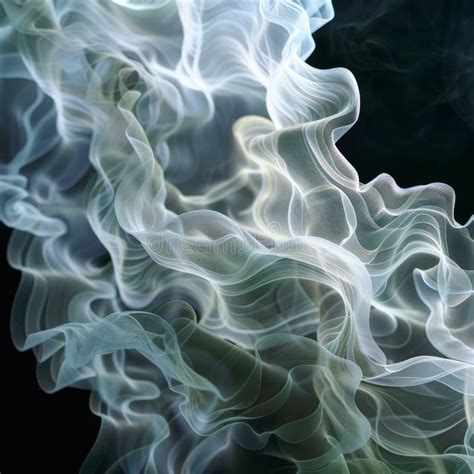 abstract smoke art  black background stock illustration