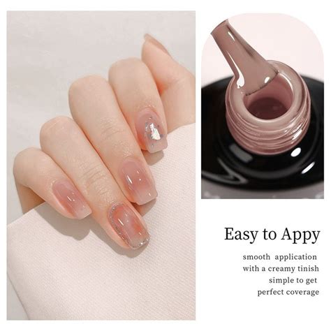7 3ml Jelly Gel Nail Polish Transparent Nude Manicure Top Coat