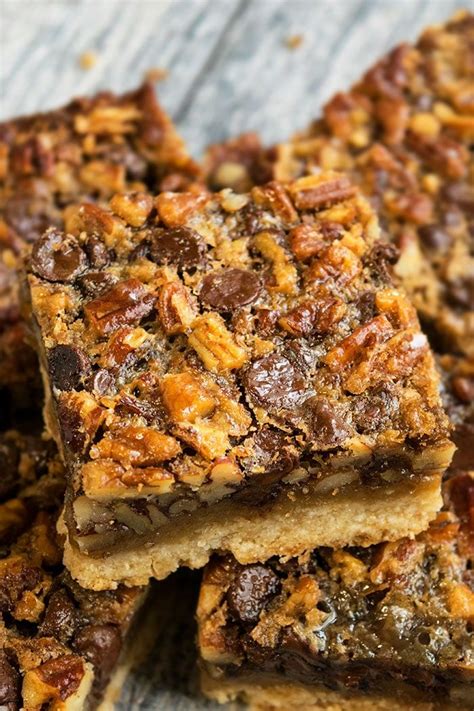 Pecan Pie Bars With Shortbread Crust Recipe Chocolate Pecan Pie Bars