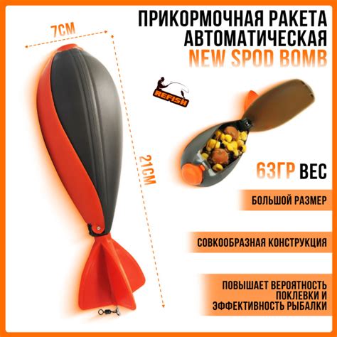 Кормушка для рыбалки ракета прикормочная спомб - купить по выгодной ...