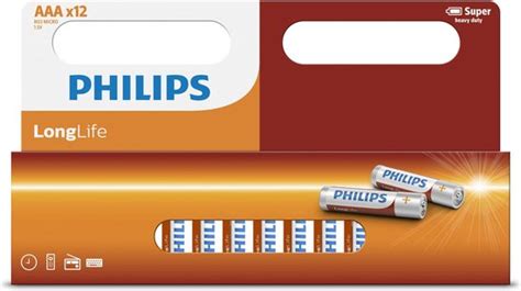 Philips LongLife AAA Batterijen 12 Stuks Bol