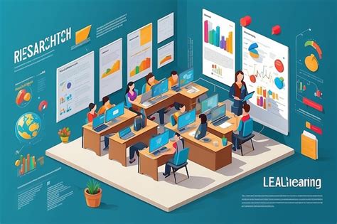 Premium Photo Teaching And Research College Infographic Tutorial