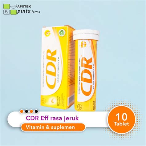 Jual CDR Effervescent Isi 10 Tablet Suplemen Kalsium Rasa Jeruk