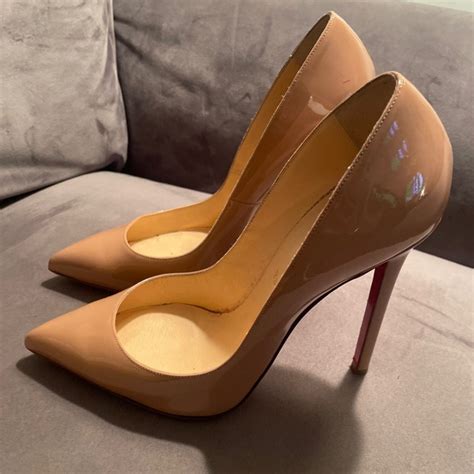 Christian Louboutin Shoes Christian Louboutin Pigalle Nude Patent Pumps Poshmark