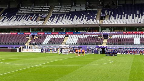 Anderlecht, Brussels Capital Region - Belgium - the Anderlecht Football Stadium, Seats and Green ...